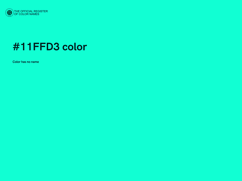 #11FFD3 color image