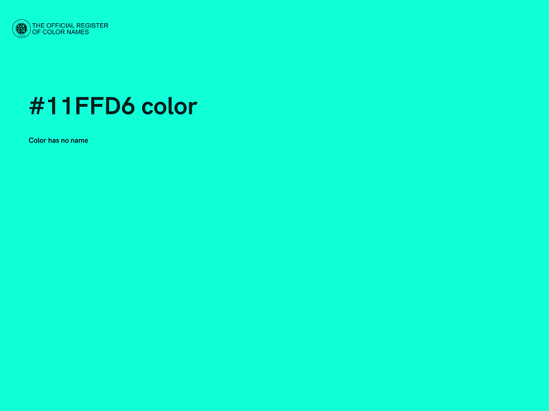 #11FFD6 color image