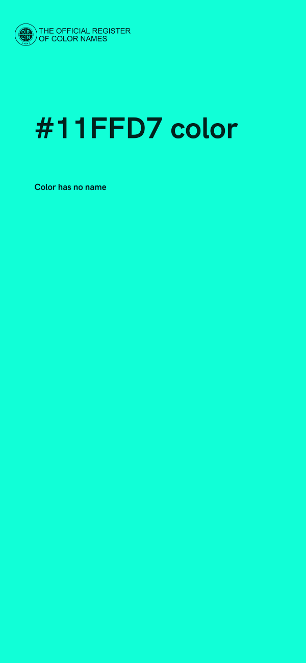 #11FFD7 color image