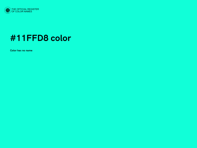 #11FFD8 color image