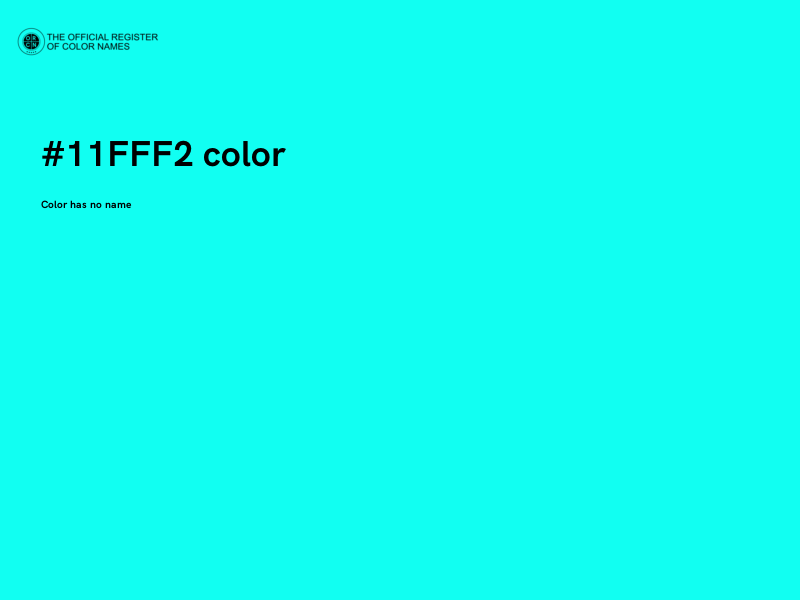 #11FFF2 color image