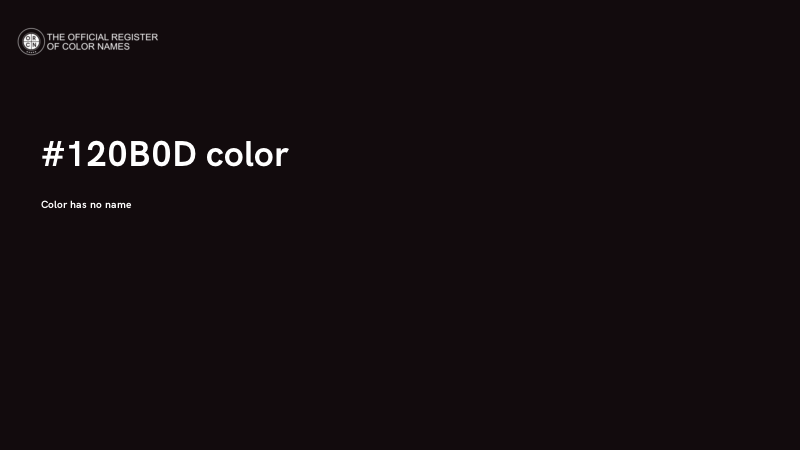 #120B0D color image