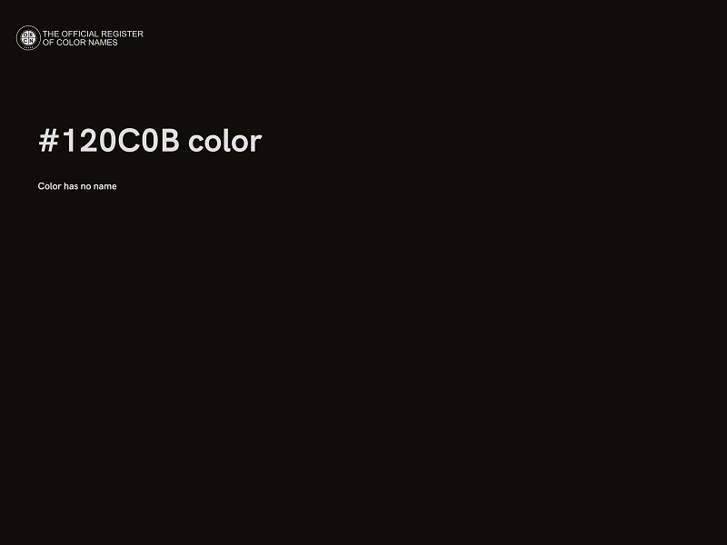 #120C0B color image