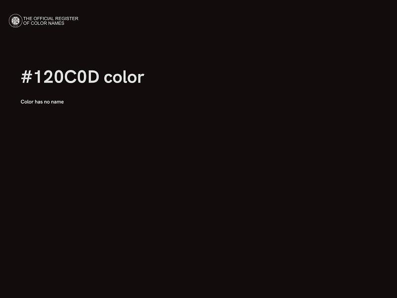 #120C0D color image