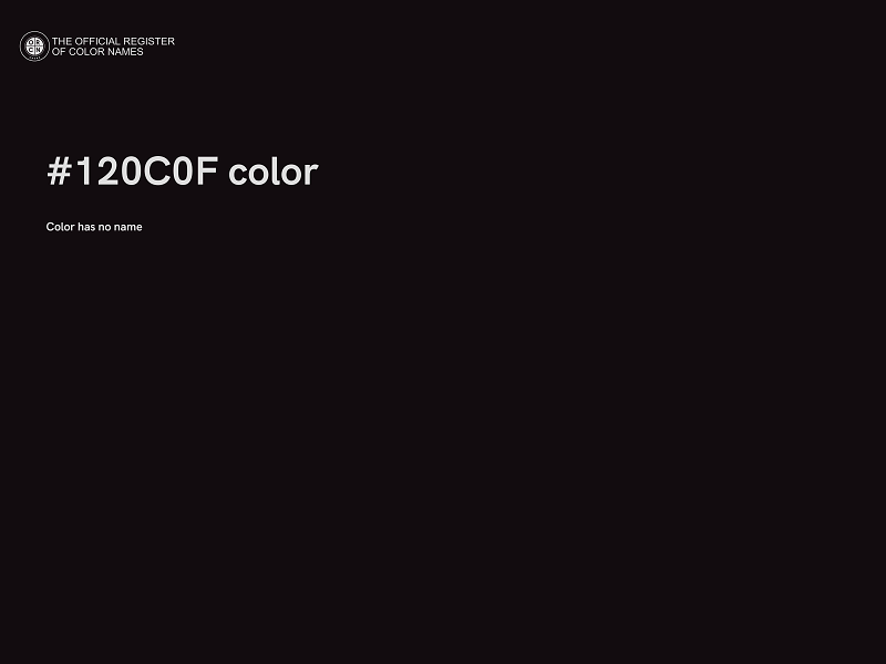 #120C0F color image