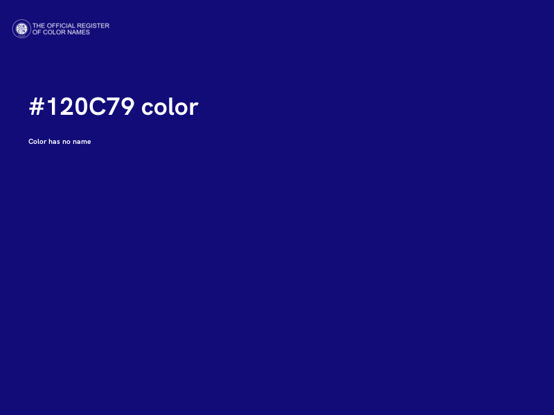 #120C79 color image