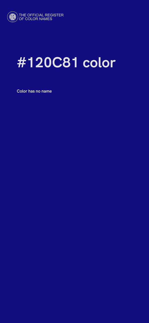 #120C81 color image
