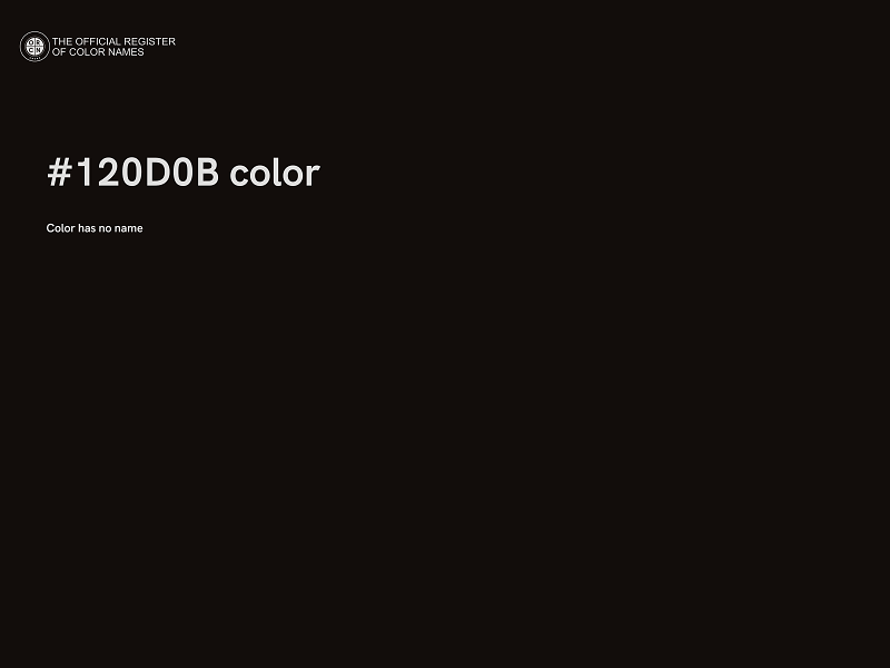 #120D0B color image