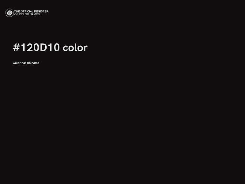 #120D10 color image