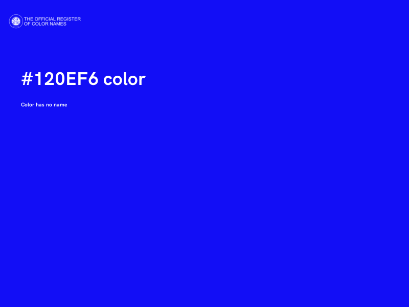 #120EF6 color image