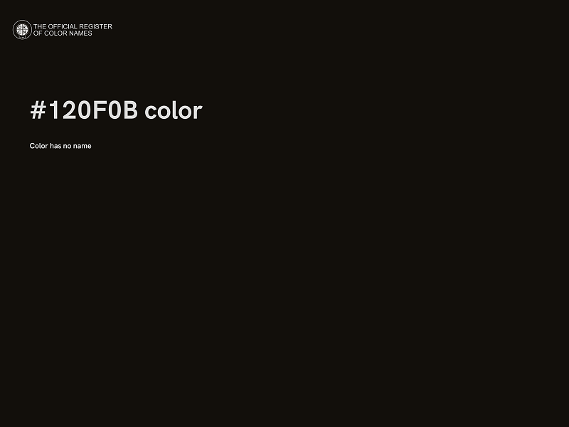 #120F0B color image
