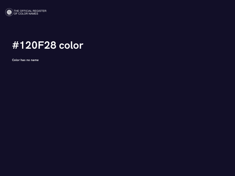 #120F28 color image