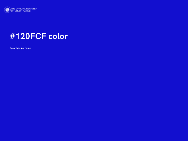#120FCF color image