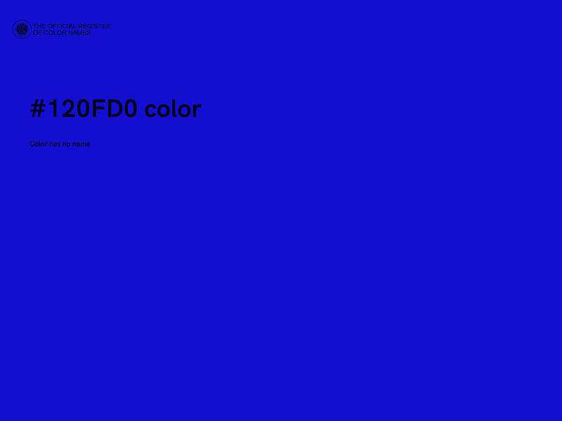 #120FD0 color image