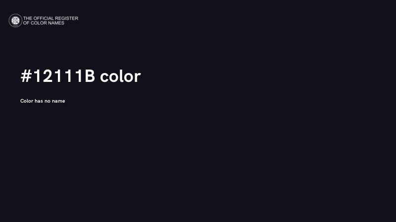 #12111B color image
