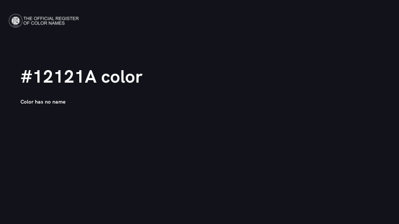 #12121A color image