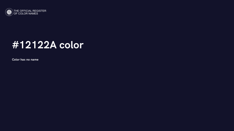 #12122A color image