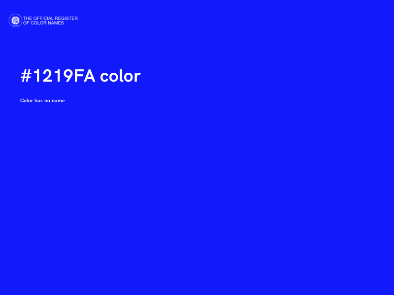 #1219FA color image