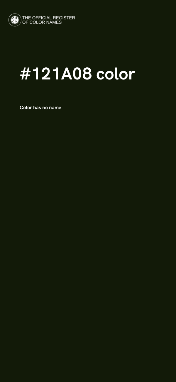 #121A08 color image