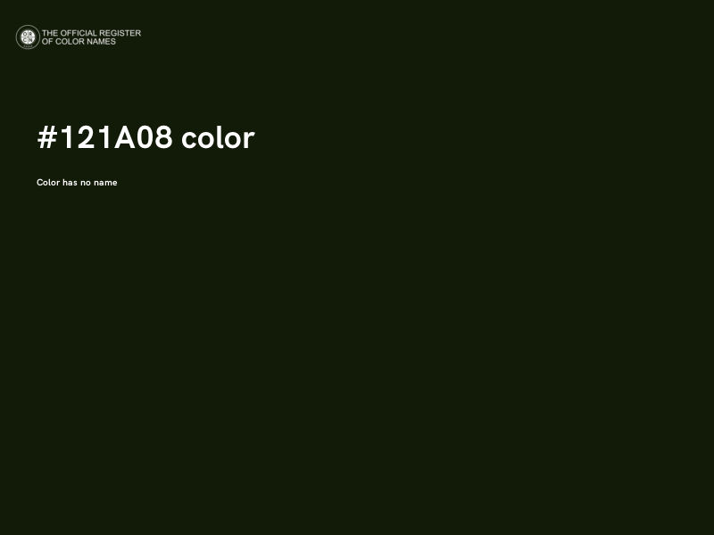 #121A08 color image