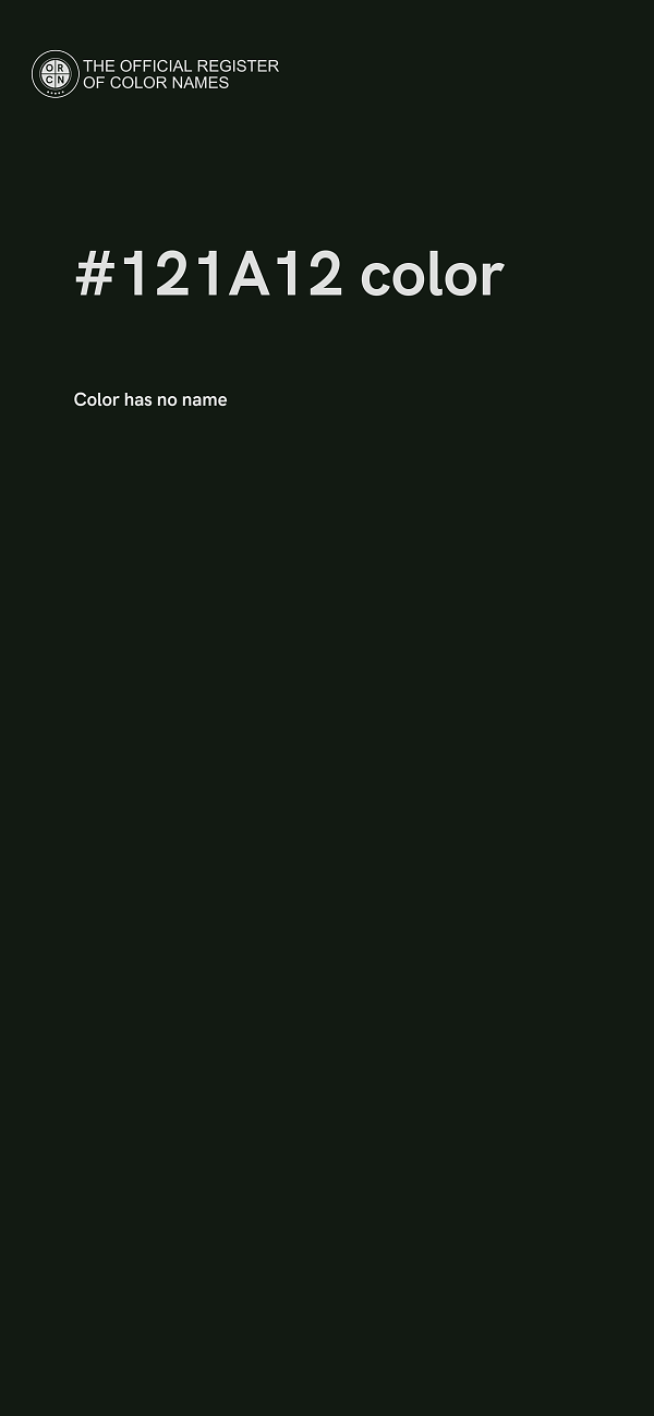#121A12 color image