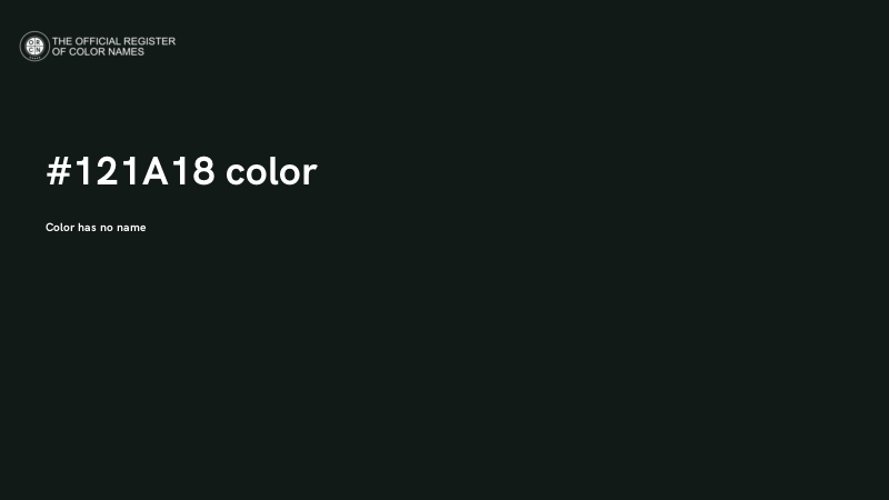 #121A18 color image