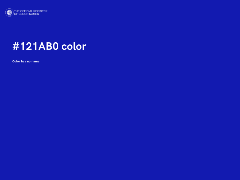 #121AB0 color image