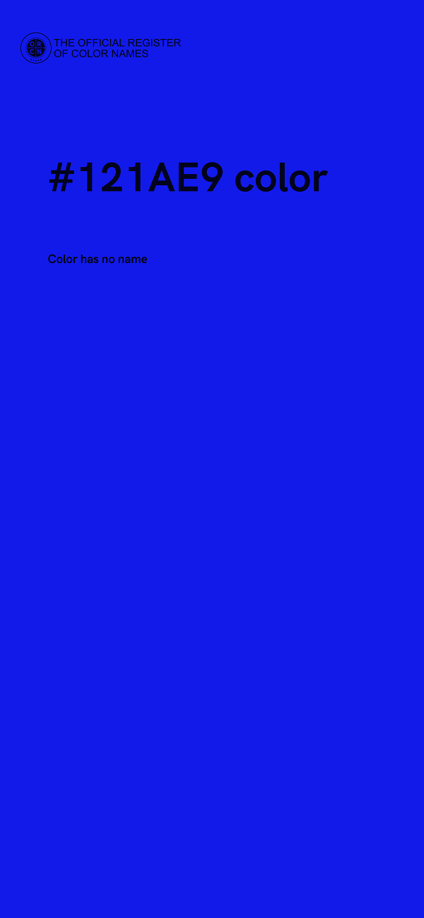 #121AE9 color image