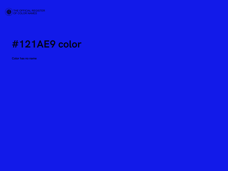 #121AE9 color image