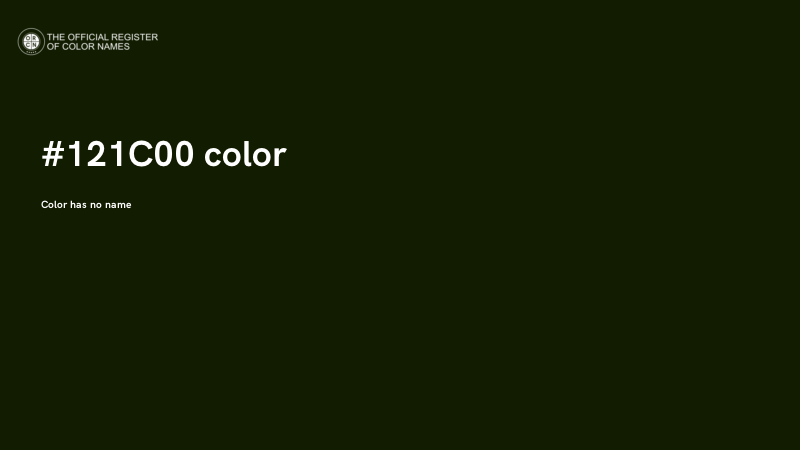#121C00 color image