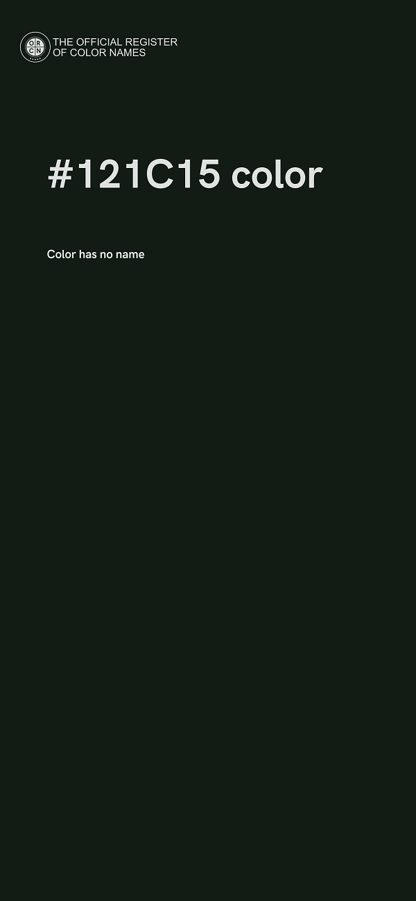 #121C15 color image