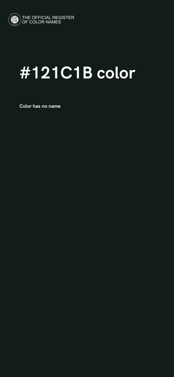 #121C1B color image