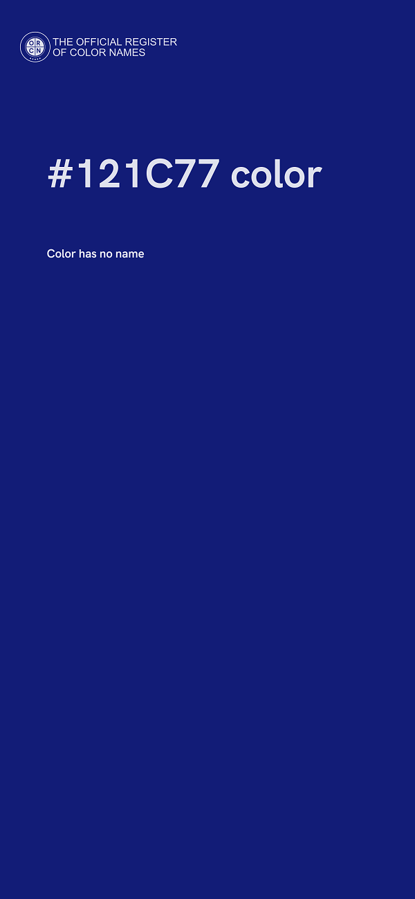#121C77 color image