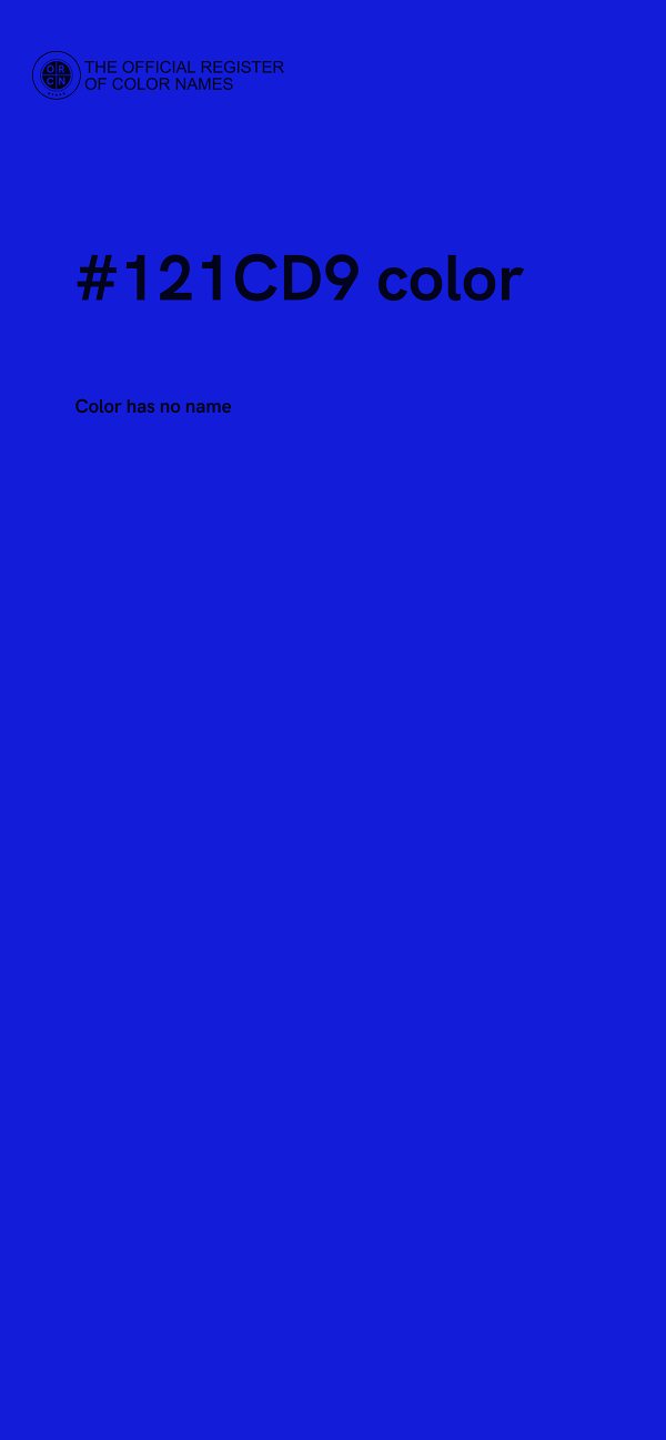#121CD9 color image