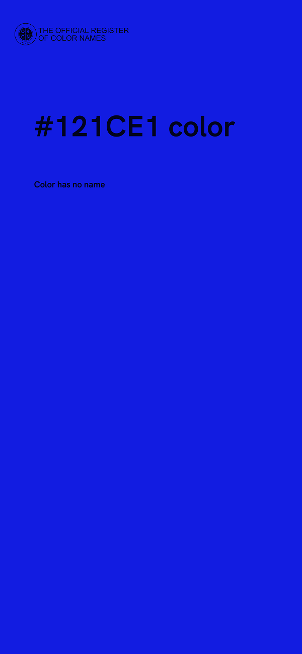 #121CE1 color image