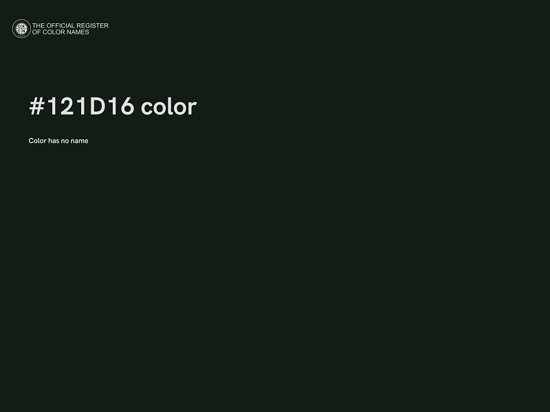 #121D16 color image