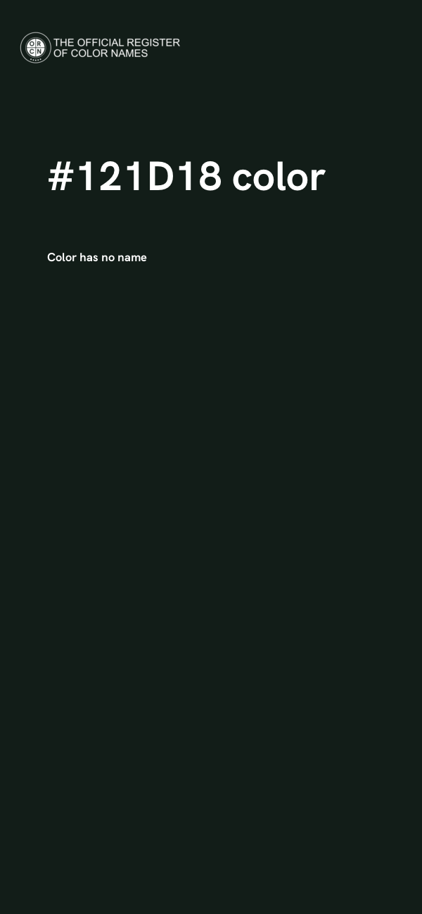 #121D18 color image