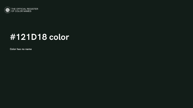 #121D18 color image