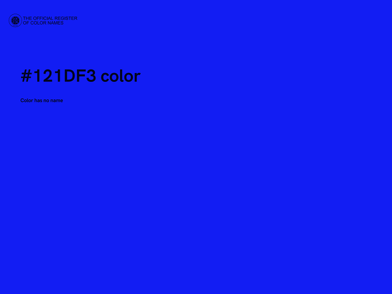 #121DF3 color image