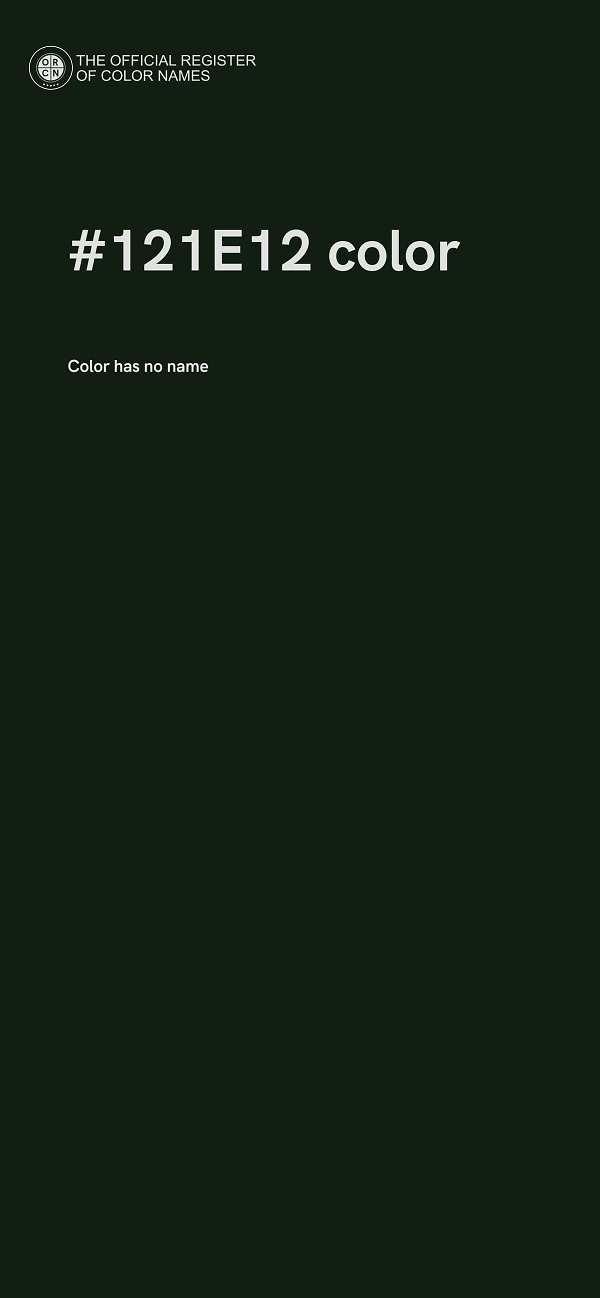 #121E12 color image