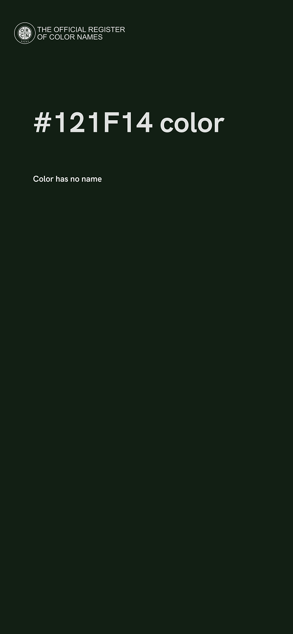 #121F14 color image