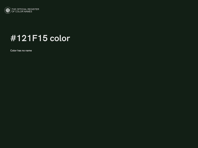 #121F15 color image