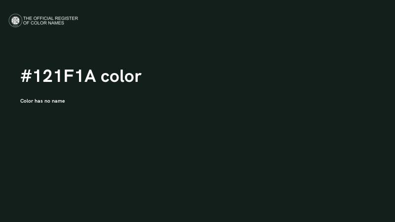 #121F1A color image