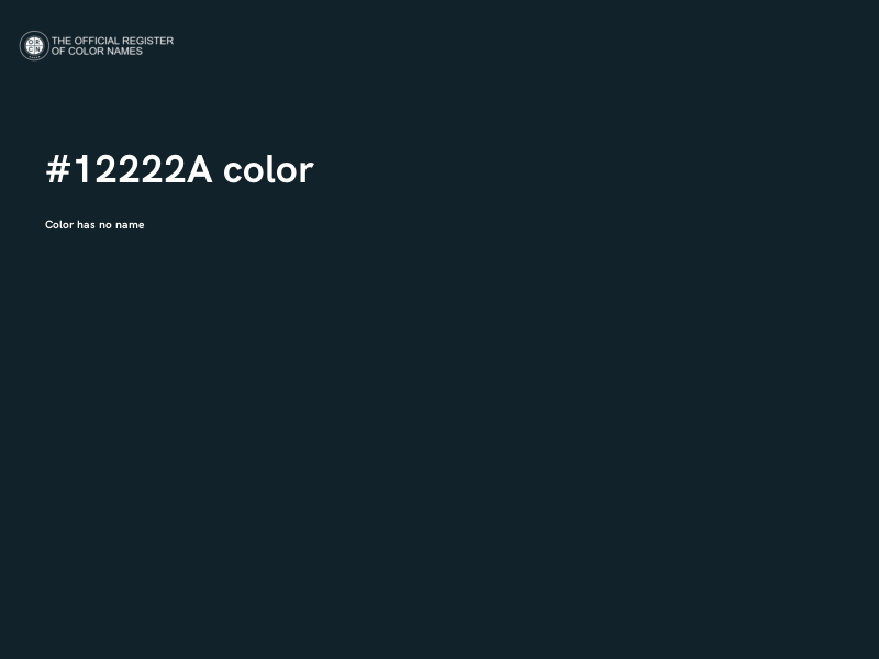 #12222A color image