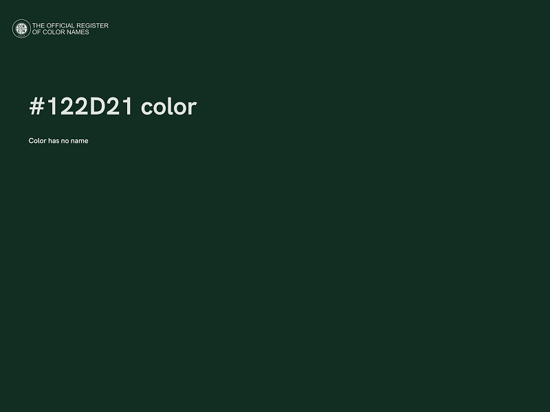 #122D21 color image