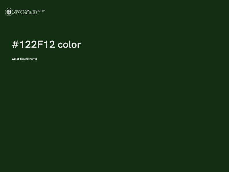 #122F12 color image