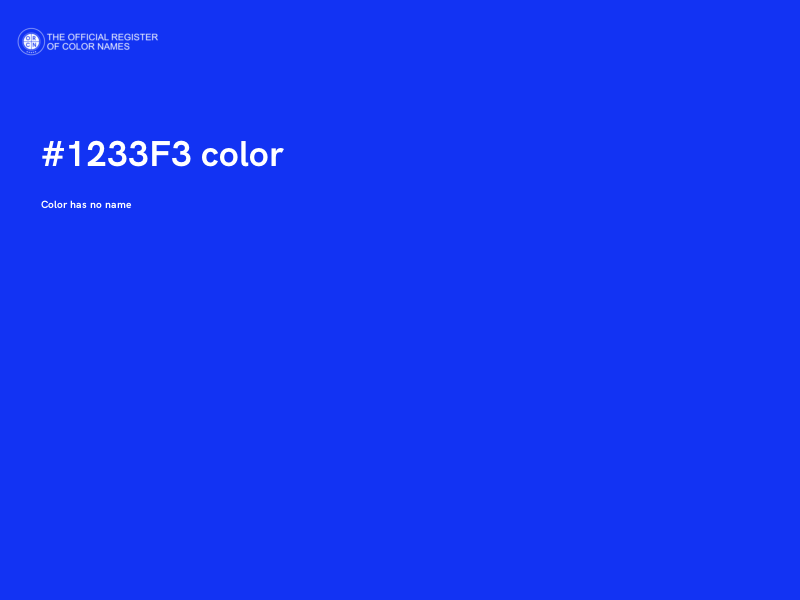 #1233F3 color image