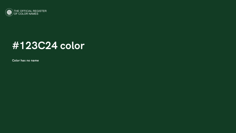 #123C24 color image