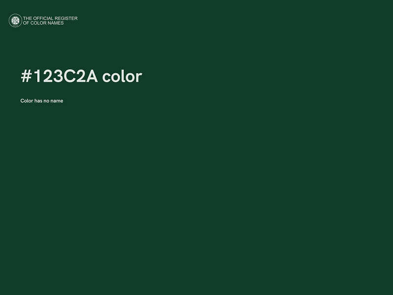 #123C2A color image