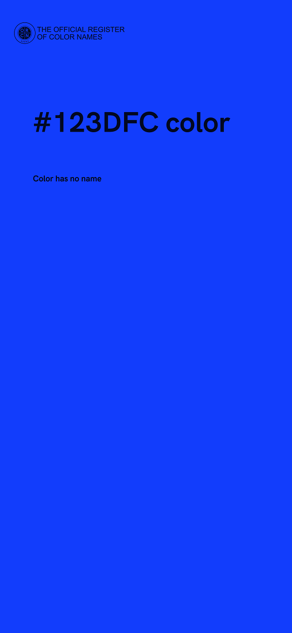 #123DFC color image